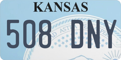 KS license plate 508DNY