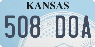KS license plate 508DOA