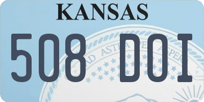 KS license plate 508DOI