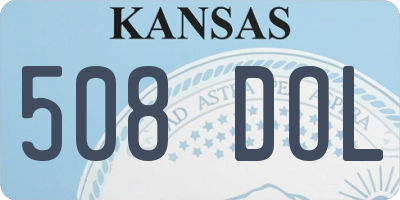 KS license plate 508DOL