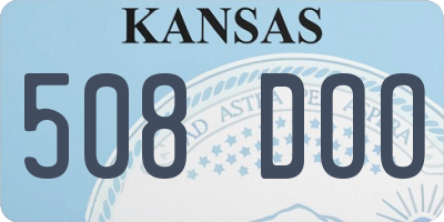 KS license plate 508DOO