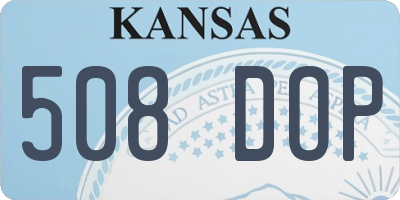 KS license plate 508DOP