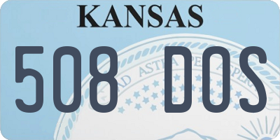 KS license plate 508DOS