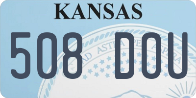 KS license plate 508DOU