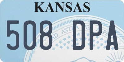 KS license plate 508DPA