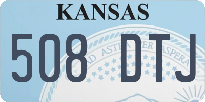 KS license plate 508DTJ