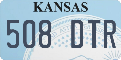 KS license plate 508DTR