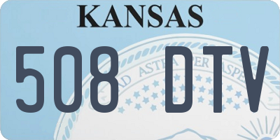 KS license plate 508DTV