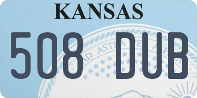 KS license plate 508DUB