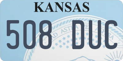 KS license plate 508DUC
