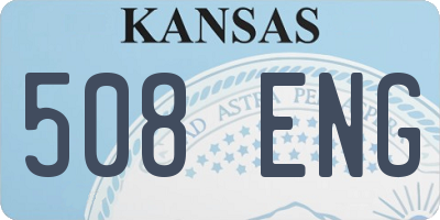 KS license plate 508ENG