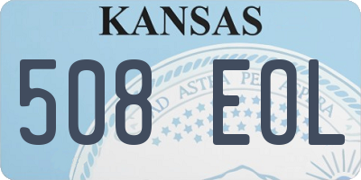 KS license plate 508EOL