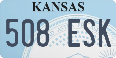 KS license plate 508ESK