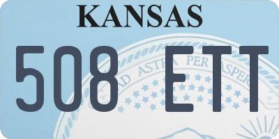 KS license plate 508ETT