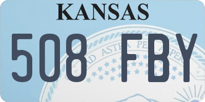 KS license plate 508FBY