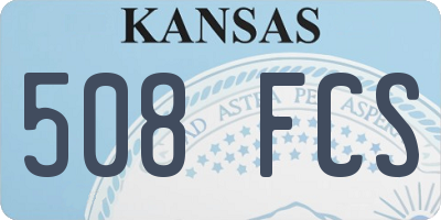 KS license plate 508FCS