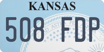 KS license plate 508FDP