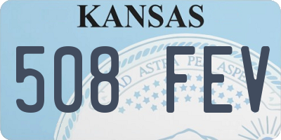 KS license plate 508FEV