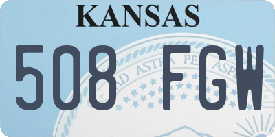 KS license plate 508FGW
