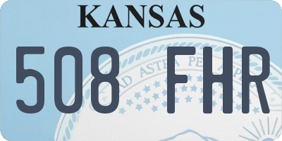 KS license plate 508FHR