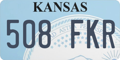 KS license plate 508FKR