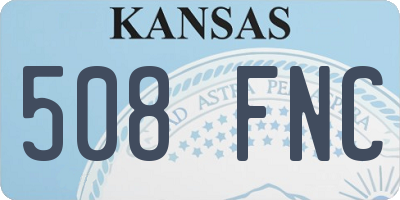 KS license plate 508FNC