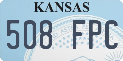 KS license plate 508FPC