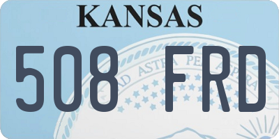 KS license plate 508FRD