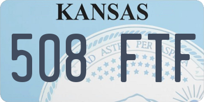 KS license plate 508FTF