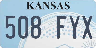 KS license plate 508FYX