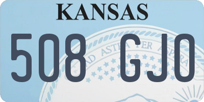 KS license plate 508GJO