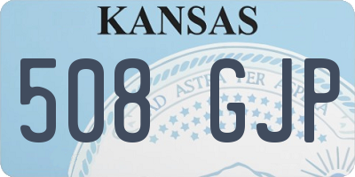 KS license plate 508GJP