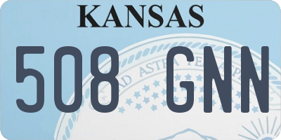 KS license plate 508GNN