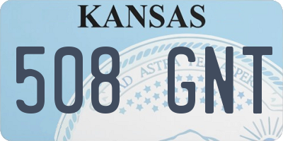 KS license plate 508GNT