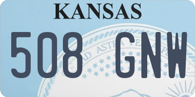 KS license plate 508GNW