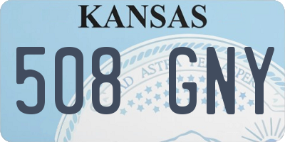 KS license plate 508GNY
