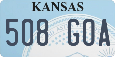 KS license plate 508GOA