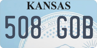 KS license plate 508GOB
