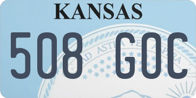 KS license plate 508GOC
