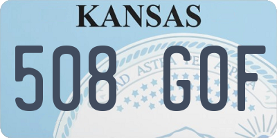 KS license plate 508GOF