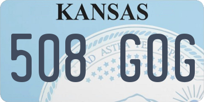 KS license plate 508GOG