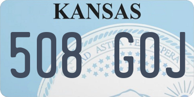 KS license plate 508GOJ