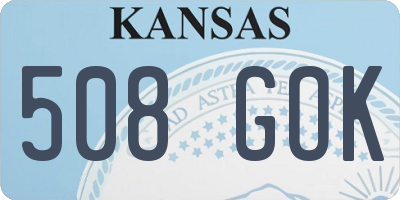 KS license plate 508GOK