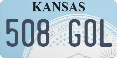 KS license plate 508GOL