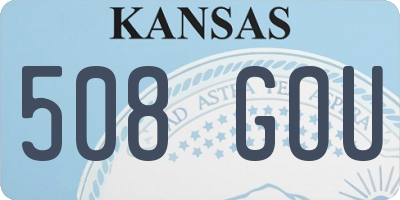 KS license plate 508GOU