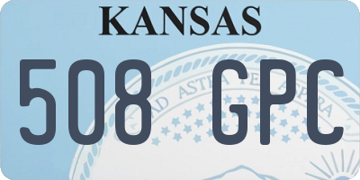 KS license plate 508GPC