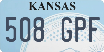 KS license plate 508GPF