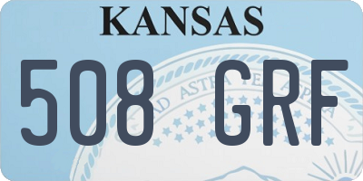 KS license plate 508GRF