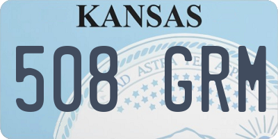 KS license plate 508GRM