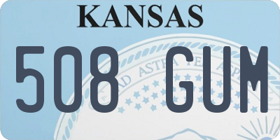 KS license plate 508GUM